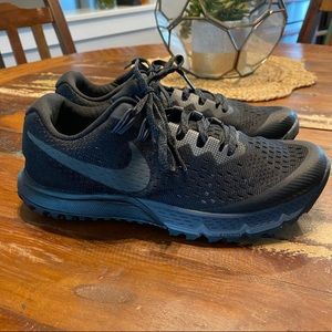 Nike Terra Kiger 4 Trail Running Shoes Size 7.5 Black